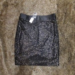 NWT The Limited Black Sparkle Skirt